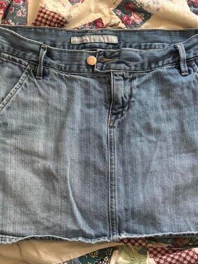 Retro denim short skirt